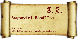 Bagnovini Renáta névjegykártya